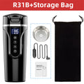 Portable Electric Kettle 12v/24v Smart Car Heating Cup Touch Screen Thermal Mug 450ml Car Heating Mug Temperature Adjustable